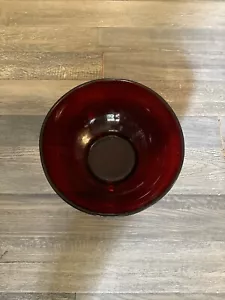 Large Vintage Ruby Glass Bowl - Picture 1 of 4