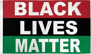 Black Lives Matter Pan-African Polyester 5'x3' Flag - LAST FEW - Picture 1 of 3