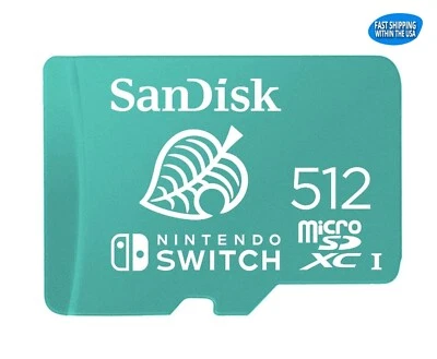 Sandisk MicroSDXC 512GB Memory Card Nintendo Switch/OLED/Lite Gaming Class 10 U3 - Image 1 of 4