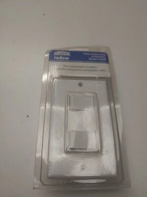 Interruptor de Control Broan NuTone 20 Amp Dos Funciones Modelo P68W Blanco Nuevo Foto 1 de 4