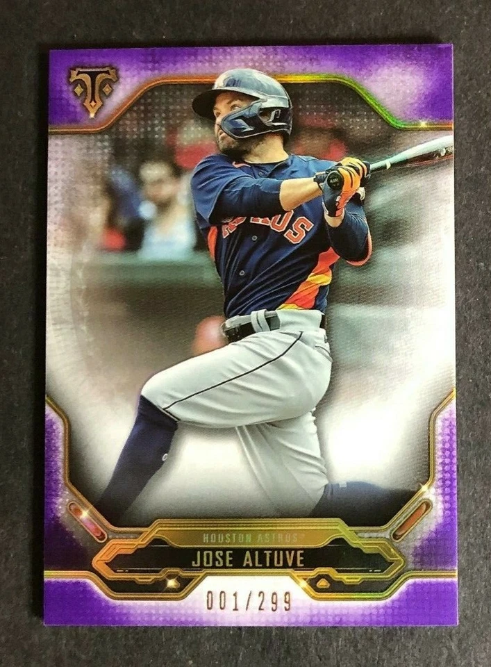 2020 Topps Triple Threads JOSE ALTUVE PURPLE SP #001/299 Made Astros #36 - Image 1 of 1
