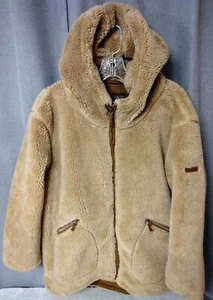 Koolaburra by UGG Womens Tan Sherpa Fleece Hooded Jacket Coat Full Zip - Size XL - Picture 1 of 8