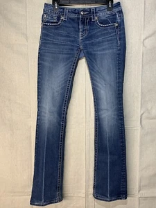 MISS ME Slim Boot Signature-Rise Flap Pocket Jeans 27 x 32 Nice! - Picture 1 of 7