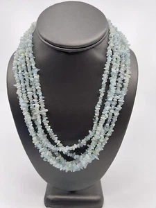 Jay King Mine Finds DRT  Aquamarine 5Strand Beaded  Necklace 18" NWT 532742 - Picture 1 of 7
