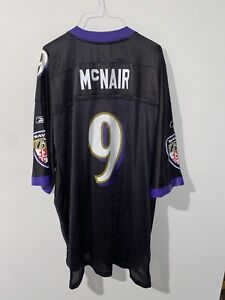 Steve McNair Baltimore Ravens Black Jersey Reebok XXL NFL Football #9 Air McNair