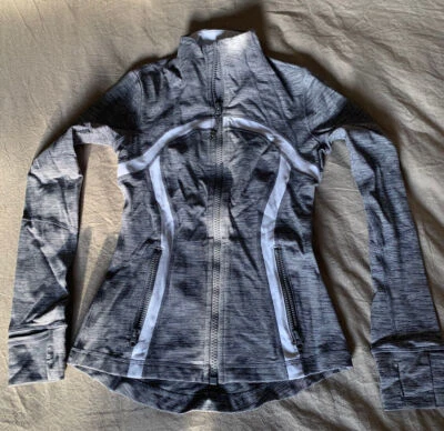 NWOT Lululemon DEFINE JACKET Wee Are From Space Coal Fossil/ White Size 4 - Image 1 of 4