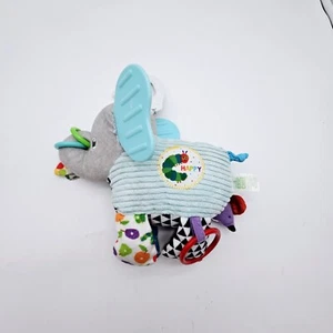 Eric Carle Sensory Elephant Teether Rattle Crinkle Toy Baby Plush unisex - Picture 1 of 9