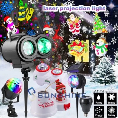 Navidad Halloween LED Proyector Luz Láser Movimiento Paisaje Navidad Decoración Lámpara Foto 1 de 4