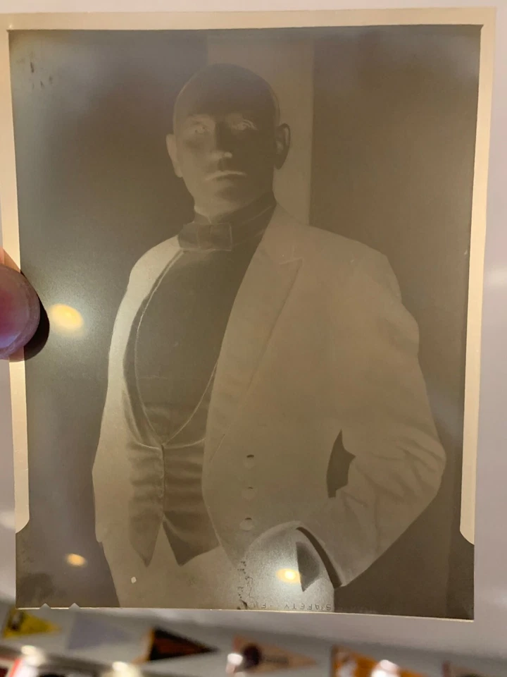 2/26 1956 BOB FITZSIMMONS BOXING HEAVYWEIGHT CHAMPIONS 4X5 PRESS NEGATIVE - Image 1 of 1