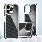 Carbon Fiber+Tpu Military Protective Cover Case For Iphone 15 14 13 12 11Pro Max