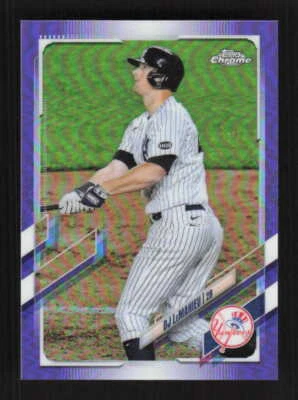 DJ LeMahieu  SN299 2021 Topps Chrome  Purple Refractor New York Yankees #105 - Image 1 of 2