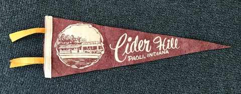 Vintage Cider Hill Paoli Indiana Pennant Banner Cover