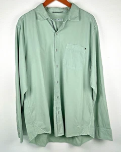 Tommy Bahama Green Check 100% Cotton Long Sleeve Button Down Shirt XL - Picture 1 of 9