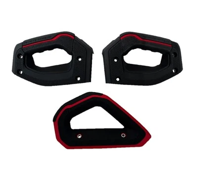 NUEVO OEM 21-24 Ford BRONCO ROJO Interior Pilar A Ajuste Manija Kit de 3 piezas Foto 1 de 4