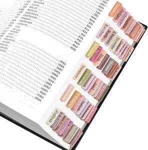 Laminated Bible Tabs,75 Tabs,Laminated Bible Index Tabs for Women and Men - Picture 1 of 8