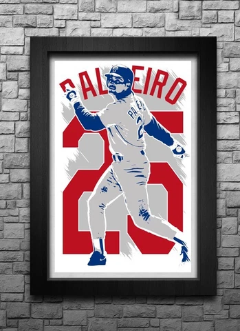 RAFAEL PALMEIRO art print/poster TEXAS RANGERS FREE S&H! JERSEY Q9 Cover