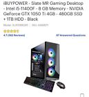 Ibuypower- Slate Mr Gaming Desktop- Intel I5-11400f- 8gb Memory-nvidiagforcegtx