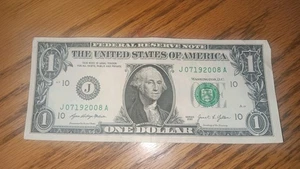 [JULY 19, 2008] $1 ONE DOLLAR  BIRTHDAY/ANNIVERSARY NOTE SN # J07192008 - Picture 1 of 4