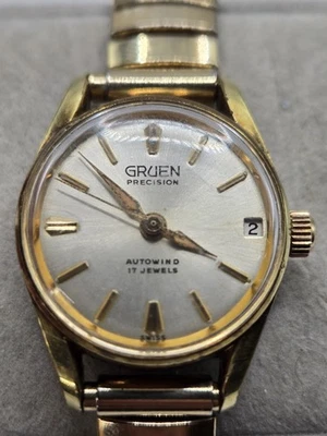 Gruen Precision 17 Jewel Automatic Wristwatch Women Vintage - Image 1 of 4