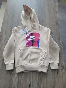 Nike Air Kids Hooded Sweatshirt. Beige. Size XS. - Picture 1 of 8