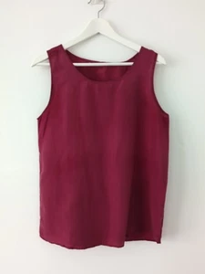 Ladies 100% Silk Sleeveless Top Blouse Size Small Pink - Picture 1 of 4