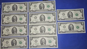 Pack of (10) NEW $2 Bills Uncirculated Consecutive Serial# Two Dollar CRISP - Picture 1 of 4