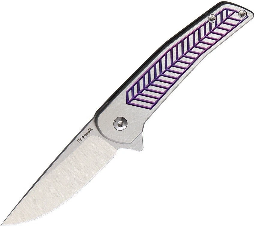 Alliance Designs Scout Folding Titanium Purple Pocket Knife 1p