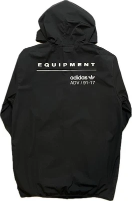 Chaqueta cortavientos con capucha negra para hombre Adidas Originals Equipment ADV 91-17 S Foto 1 de 4