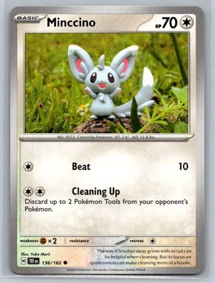Minccino #136/162 SV05: Temporal Forces Common - Pokemon Cards G33 - Image 1 of 2