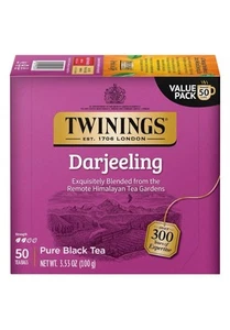 Twinings Darjeeling schwarze Teebeutel - 50 Stück - Bild 1 von 2