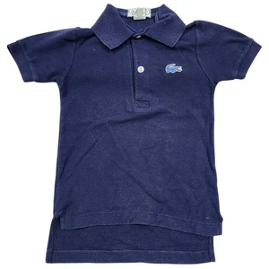 IZOD Lacoste Boys Polo Shirt Size 5 Navy Blue Short Sleeve Classic Casual - Picture 1 of 4