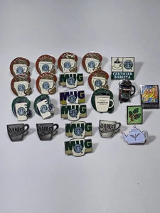 Menge 23 Starbucks Mitarbeiter Tasse Auszeichnungen Rücksichtsvoll Barista French Press Pins - Bild 1 von 4