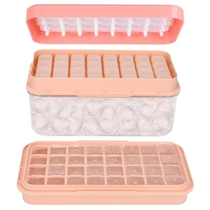 Ice Cube Tray with Lid and Bin, BPA Free Ice Maker for Freezer - 64 Grids Lay... - Bild 1 von 9