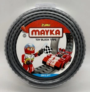 Cinta de bloque de juguete Zuru Mayka nueva NEGRA 2M/6,5 pies rollo cuatro filas de ancho - Imagen 1 de 3