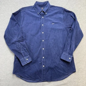 Vineyard Vines Shirt Mens Large Blue Slim Fit Whale Corduroy Overshirt Preppy - Picture 1 of 8