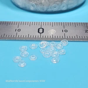 20pcs M1.5 x 3mm x 0.4mm Clear Nylon / Plastic Spacer Washers Shims - Bild 1 von 5