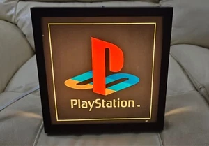 Official Sony PlayStation PS1 Logo Retail Store Display Lighted Sign 1990s Box - Picture 1 of 15