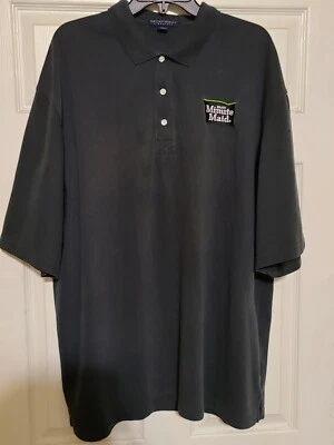Camisa polo de manga corta de algodón negra con logotipo de Minute Maid para hombre 3XL  Foto 1 de 4
