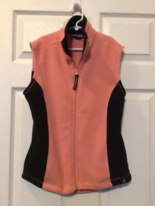 VGUC Avalanche Wear Woman's Size Small Pink & Black Fleece Vest - Picture 1 of 5