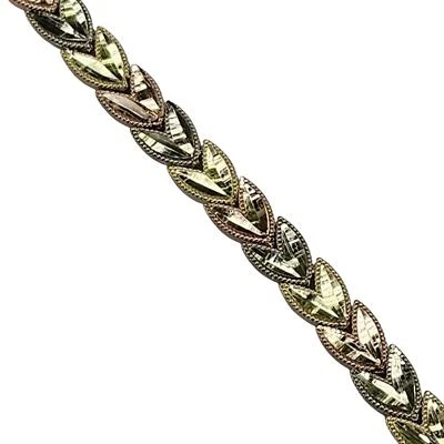 14k gold Diamond Cut Bracelet Tri Color - Image 1 of 4