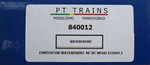 PT TRAINS #840012 HO 40 ' HC CONTAINER WATERFRONT Road # WFHU 515694 7 - Picture 1 of 9