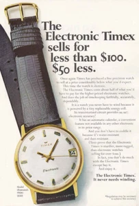 1969 Timex: Electronic Timex Vintage Print Ad - Picture 1 of 1