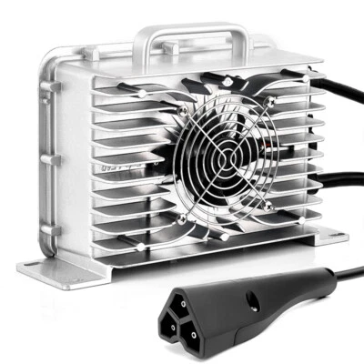 Cargador de batería de litio 48V 25A con triángulo de 3 pines para carro de golf EZGO RXV TXT Foto 1 de 4