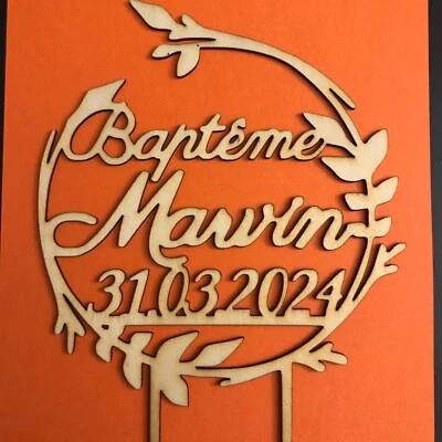 Toppers BOIS personnalisé - Photo 1/2