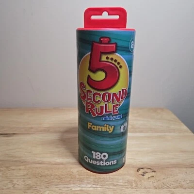 Mini Juego Regla 5 Second - Familia - 180 Preguntas Tamaño Viaje, NUEVO Precintado Foto 1 de 4