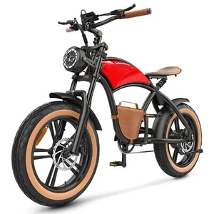 250W Electric Bicycle 20" Fat Tire 48V 12.5AH Battery E-bike Mountain Bike UK - Picture 1 of 22