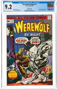 🔥 WEREWOLF BY NIGHT #32 🔥 CGC 9.2 1975 1st MOON KNIGHT APP RARE UK VARIANT! 🔥 - Picture 1 of 2