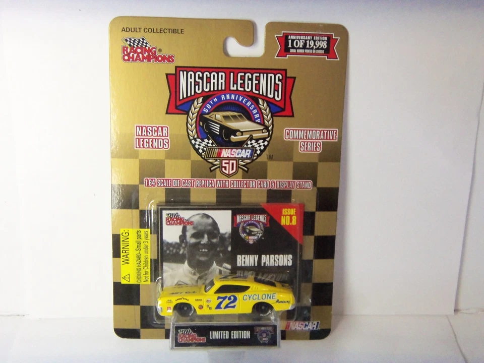 RACING CHAMPIONS NASCAR LEGENDS  #72 BENNY PARSONS, MERCURY CYCLONE - Image 1 of 1