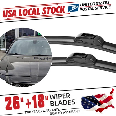 Front Windshield Wiper Blades 26"+18" All Season For Jeep Cherokee 2014-2018 - Imagem 1 de 4