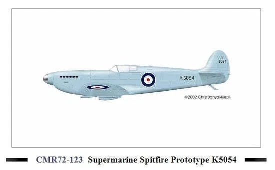 Tschechisches Masterharz 72-123 1:72 Supermarine Spitfire Prototyp K5054